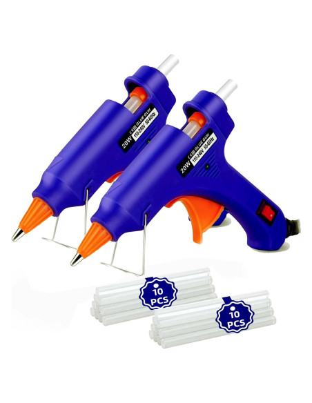 Kit de Mini Pistola de Pegamento Caliente OUREPOCA 2 Paquetes con 20 Palitos Kit de Mini Pistola de Pegamento Caliente OUREPOCA 2 Paquetes con 20 Palitos