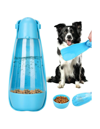 Botella de Agua para Perros UPSKY 400ml Plegable y Portátil