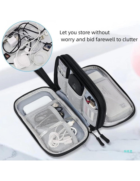 Bolsa Organizador de Cables FANBODTA Impermeable 19x11cm Bolsa Organizador de Cables FANBODTA Impermeable 19x11cm