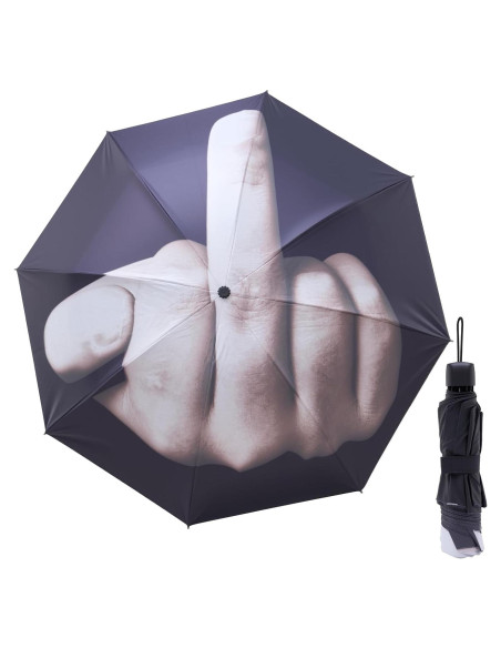 Paraguas Dedo Medio Seqiuay Plegable Impermeable 98 cm Paraguas Dedo Medio Seqiuay Plegable Impermeable 98 cm