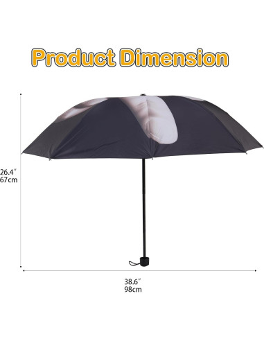 Paraguas Dedo Medio Seqiuay Plegable Impermeable 98 cm