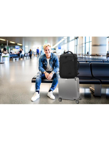 Mochila de Viaje MATEIN 27L Expandible Impermeable Negra