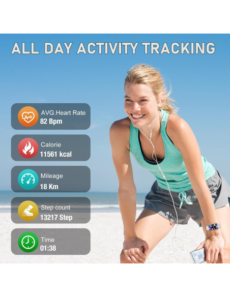 Rastreador de Fitness Moremore con Frecuencia Cardíaca y Sueño Rastreador de Fitness Moremore con Frecuencia Cardíaca y Sueño
