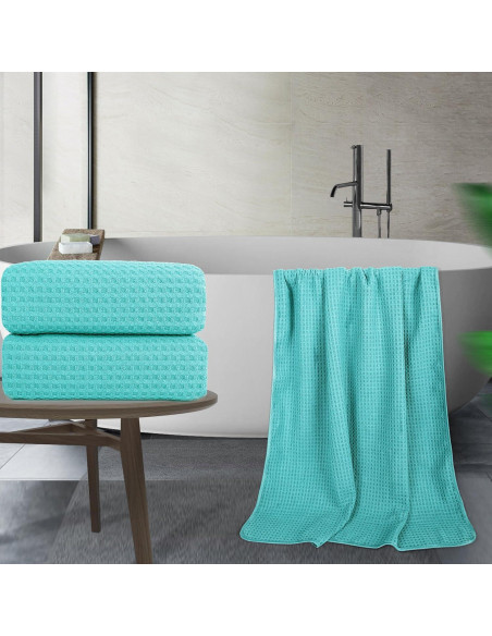 Toallas de Baño Microfibra POLYTE Aqua 60x30 in Juego de 2 Toallas de Baño Microfibra POLYTE Aqua 60x30 in Juego de 2