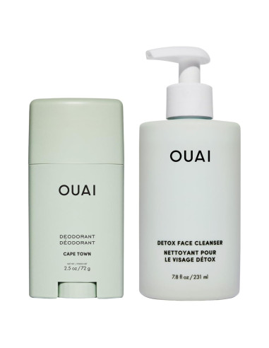 OUAI Cape Town Duo - Desodorante Sin Aluminio 70 g + Limpiador Facial Detox 230 ml