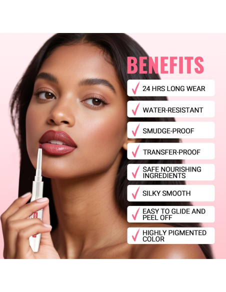 Tinte de Labios iMethod Rosa Nude 2-en-1 Larga Duración Tinte de Labios iMethod Rosa Nude 2-en-1 Larga Duración