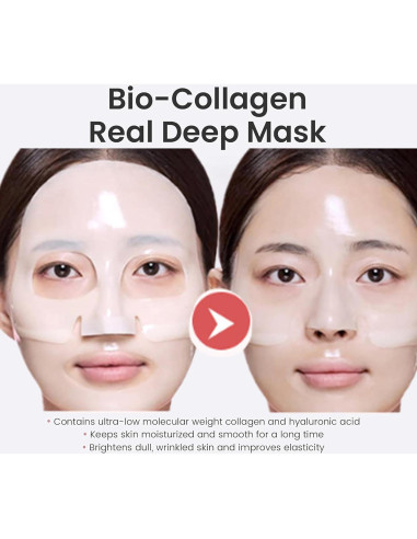 Mascarilla Facial Bio-Colágeno ShenZhen - Hidratante y Reafirmante, 4 Unidades