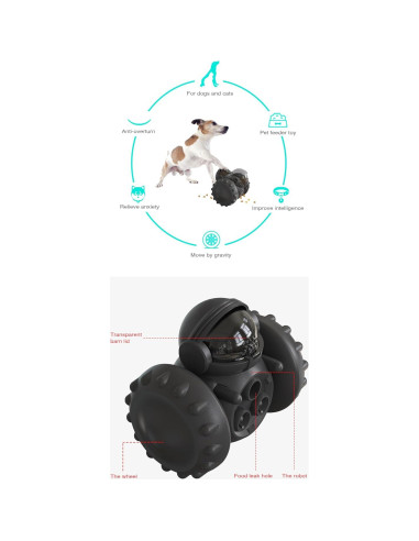 Juguete Interactivo para Perros y Gatos GRETEGO G&GO Negro