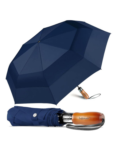 Paraguas de Golf Plegable Lejorain 137cm Automático Impermeable