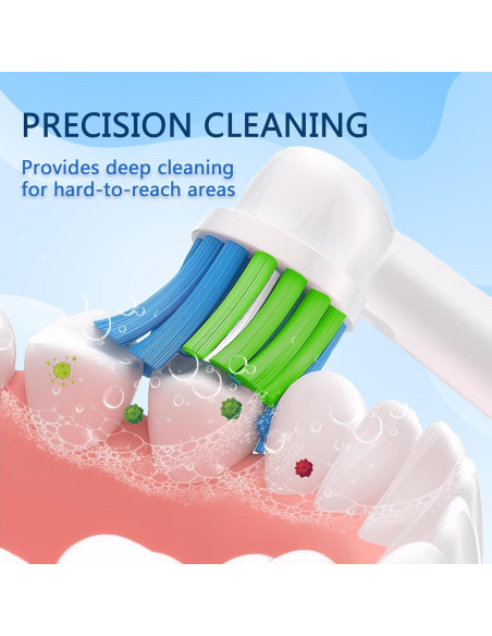 Cabezas de cepillo de repuesto Irfatu para Oral-B - Paquete de 8 Cabezas de cepillo de repuesto Irfatu para Oral-B - Paquete de 8