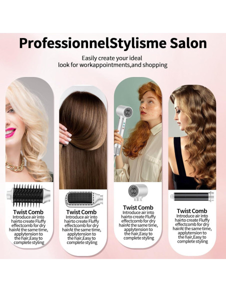 Secador de Pelo 5 en 1 Dryhsip WT-634 Blanco - Alisador y Rizador Secador de Pelo 5 en 1 Dryhsip WT-634 Blanco - Alisador y Rizador