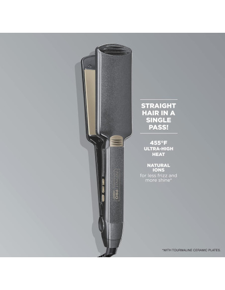 Plancha de Cabello Cerámica Tourmalina Conair 2" Gris Metálico Plancha de Cabello Cerámica Tourmalina Conair 2" Gris Metálico