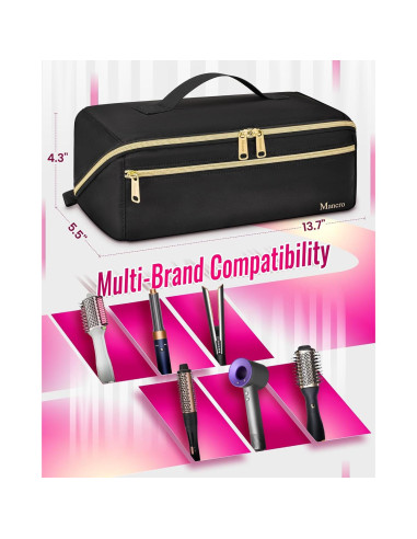 Bolsa de Viaje KisGo para Herramientas de Cabello con Alfombrilla