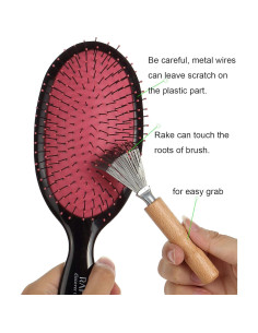 Limpiador de Cepillos de Cabello Simple Leben 11.43 cm con Rasqueta 2