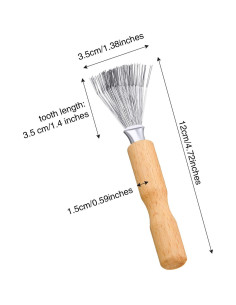 Limpiador de Cepillos para Cabello Boao, 2 Piezas, Mango de Madera 2