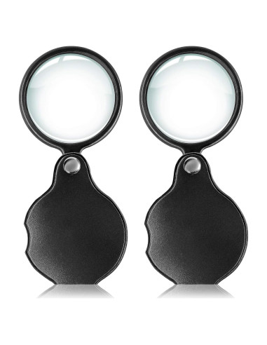 Lupa de Bolsillo Wapodeai 10X con Luz - Mini Portátil