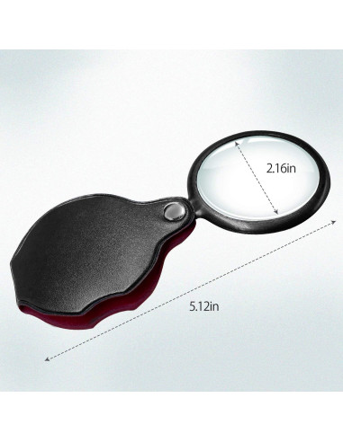 Lupa de Bolsillo Wapodeai 10X con Luz - Mini Portátil