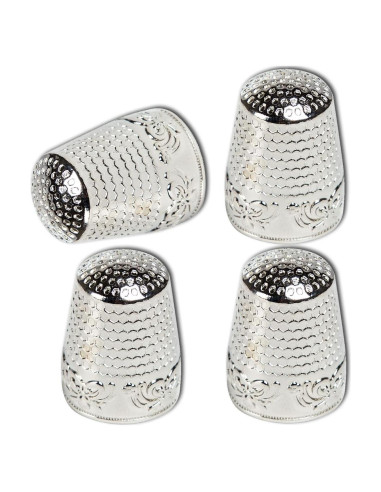 Dedales de Metal ZESION 4 Pcs para Costura y Manualidades