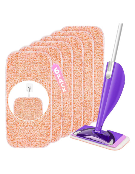 Paños de Mopa Reutilizables LOVECO para Swiffer Wet Jet - 6 Unidades Paños de Mopa Reutilizables LOVECO para Swiffer Wet Jet - 6 Unidades