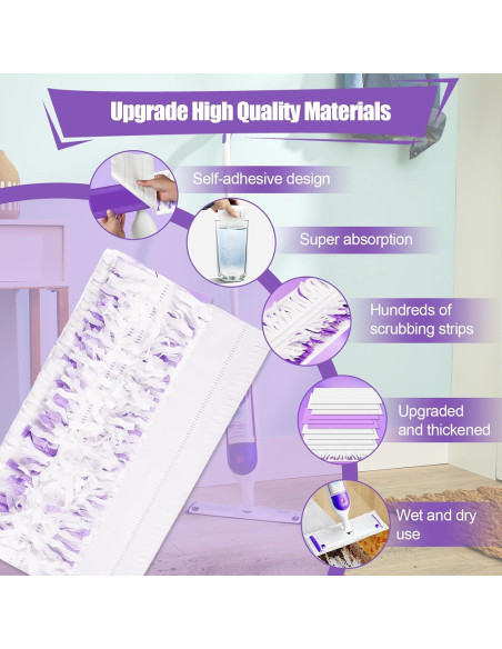 Paquete de 42 Almohadillas Desechables Bestechy para Trapeador Eléctrico Swiffer PowerMop Paquete de 42 Almohadillas Desechables Bestechy para Trapeador Eléctrico Swiffer PowerMop