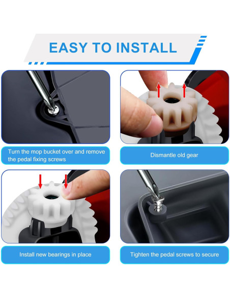 6 Piezas Repuesto Mopas Giratorias PEUTIER - Cojinetes y Engranajes 6 Piezas Repuesto Mopas Giratorias PEUTIER - Cojinetes y Engranajes