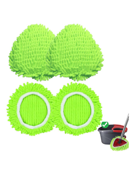 Paquete de 4 almohadillas de microfibra O-Cedar para fregona Paquete de 4 almohadillas de microfibra O-Cedar para fregona