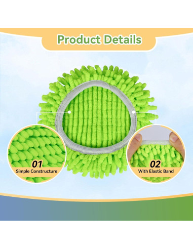 Paquete de 4 almohadillas de microfibra O-Cedar para fregona
