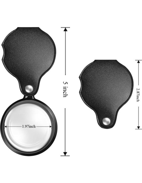 Lupa de Aumento 10X DUMEALAGR Plegable con Funda Negra Lupa de Aumento 10X DUMEALAGR Plegable con Funda Negra