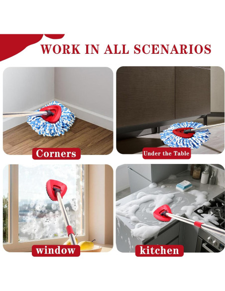 Paquete de 4 recargas de mopa de microfibra Ocedar RinseClean Paquete de 4 recargas de mopa de microfibra Ocedar RinseClean