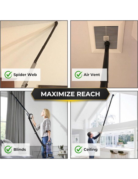 Paquete de 3 varillas de extensión de vacío ENUKYCOM 35 mm 106.68 cm Paquete de 3 varillas de extensión de vacío ENUKYCOM 35 mm 106.68 cm
