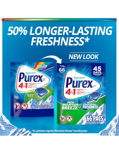 Detergente para Ropa Purex 4-en-1 Brisa de Montaña 66 Cargas