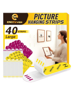 Tiras Adhesivas de Colgar Imágenes EMITEVER 20 Pares 11.4x2cm