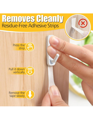 Tiras Adhesivas de Recarga LuBanSir 48 Pack para Interiores