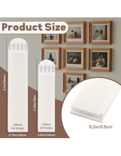 64 Tiras Adhesivas para Colgar Imágenes RAINFLOW - Carga Pesada 2