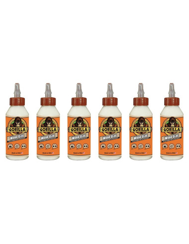 Pegamento de Madera Gorilla 8 oz - Paquete de 6 Botellas