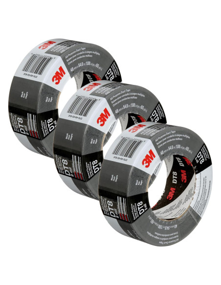 Cinta adhesiva 3M DT8 negra, 3 rollos, 4.78 cm x 54.86 m Cinta adhesiva 3M DT8 negra, 3 rollos, 4.78 cm x 54.86 m