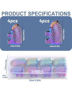Conjunto de 8 Dedales de Costura YIZZVB Ajustables S/M 2