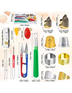 Kit de Costura Completo CousDUoBe - 20 Piezas, Dedales y Herramientas 2