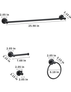 Juego de Accesorios de Baño Xin Wei 4 Piezas Bronce Aceitado 2