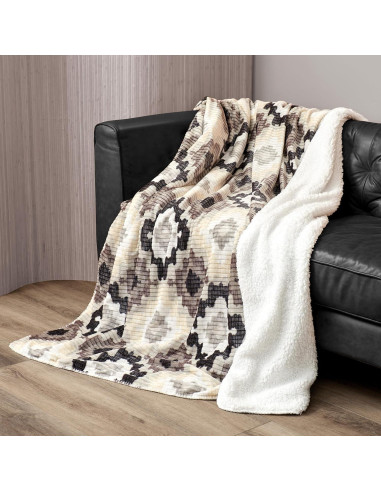 Manta de lanzamiento Northwest Nadira Ikat 127x152 cm Sherpa
