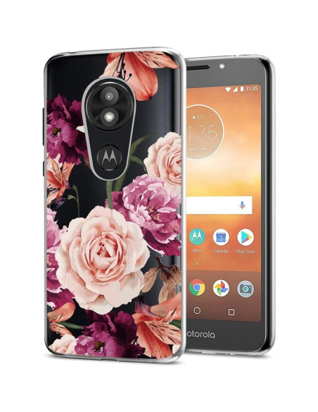 Funda Protectora TPU Motorola Moto E5 Play/Cruise/Go - Flor Púrpura Funda Protectora TPU Motorola Moto E5 Play/Cruise/Go - Flor Púrpura