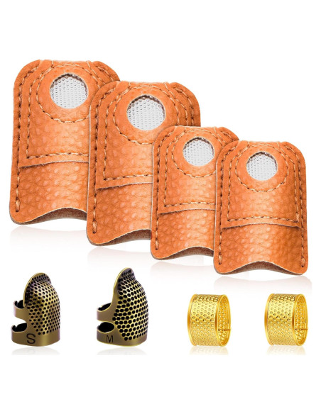 Juego de Dedales de Coser Yizzvb - 8 Piezas Ajustables Juego de Dedales de Coser Yizzvb - 8 Piezas Ajustables