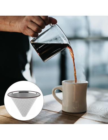 Filtro de café reutilizable TQEONKL de acero inoxidable 1 unidad