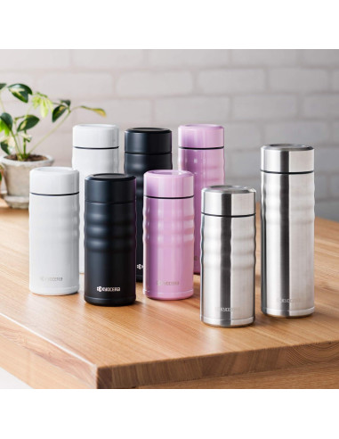Taza de Viaje Kyocera Giratoria 500ml Acero Inoxidable Negro