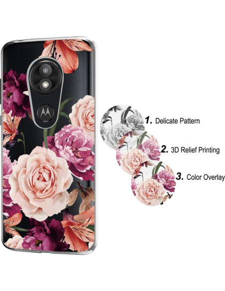 Funda Protectora TPU Motorola Moto E5 Play/Cruise/Go - Flor Púrpura Funda Protectora TPU Motorola Moto E5 Play/Cruise/Go - Flor Púrpura