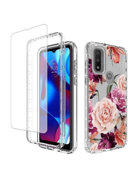 Funda Bumper para Moto G Pure 2021 Yerebel con Protector Funda Bumper para Moto G Pure 2021 Yerebel con Protector