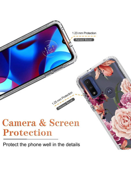 Funda Bumper para Moto G Pure 2021 Yerebel con Protector Funda Bumper para Moto G Pure 2021 Yerebel con Protector