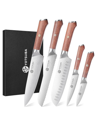 Juego de 5 Cuchillos de Cocina YOTSUBA Acero Inoxidable