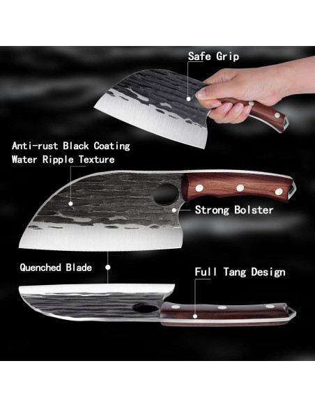 Set de Cuchillos de Cocina ROCOCO 3PCS - Chef, Cleaver, Viking Set de Cuchillos de Cocina ROCOCO 3PCS - Chef, Cleaver, Viking
