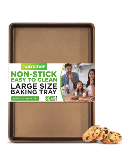 Bandeja para Hornear Galletas NutriChef XL Antiadherente 55.4x40.1cm Bandeja para Hornear Galletas NutriChef XL Antiadherente 55.4x40.1cm